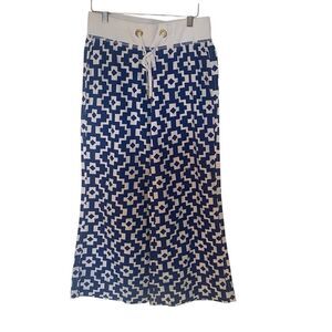 Macbeth collection by Margaret Joseph’s medium blue geometric bathing suit cover